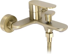 Rea Drop, vaňová batéria s ručnou sprchovou súpravou, 150 mm, zlatá matná, REA-B6399