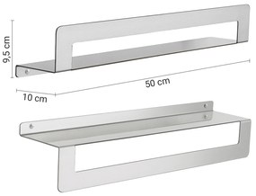 Gedy Gedy, CLEO polica s držiakem uterákov 500mm, nerez mat, 2019385