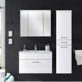 Sconto Vysoká skriňa SPLASH 70 biela vysoký lesk