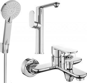 Mexen Milo R40 set vaňových batérií, chróm - 713153R40-00