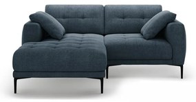 Tmavomodrá rohová pohovka (ľavý roh/s leňoškou) Bemy – Micadoni