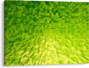 Obraz žltozelených kostičiek (70x50 cm)