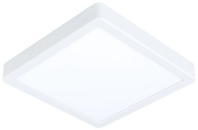 EGLO LED múdre stropné svetlo do kúpeľne FUEVA-Z, 16,5 W, 21x21cm, hranaté, biele