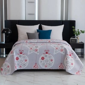 Prehoz na posteľ CHRISTMAS DECOR, sivý Rozmer: 200 x 220 cm