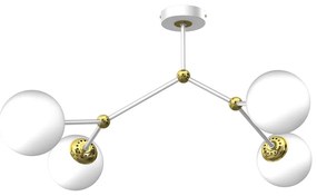 Prisadený luster JOY 4xE14/40W/230V biela/zlatá