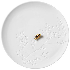 Räder Biely porcelánový tanier BIRD PLATE