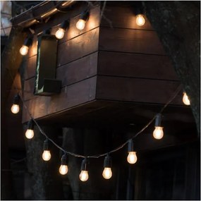LED stmievateľný solárny svetelný reťazec STARLIGHT NEO 20xE27/3,7V 2700K IP54 1200 mAh 11,5m + DO