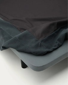 Antracitová čalúnená dvojlôžková posteľ 180x200 cm Jaira – Kave Home