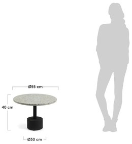 Odkladací stolík melano ø 55 cm sivý MUZZA