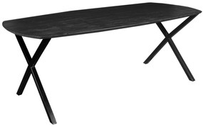 Dánsky jedálenský stôl z mangového dreva Salerno Black oválny 210x100 cm Mahom