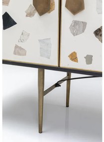 Terrazzo komoda biela/sivá 183x77 cm