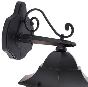 Klasická vonkajšia nástenná lampa čierna IP44 - Havana Down
