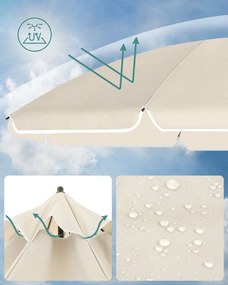 Slnečník SOLARA, Ø200cm, béžová SongmicsHome