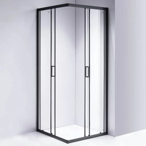 BPS-koupelny Štvorcový sprchový kút BL30C 100x100 čierna/transparent - bez vaničky