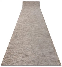 Behúň SIZAL PATIO model 3069 ploché tkanie , Marocká mriežka, prirodzené / béžová Veľkosť: 97 cm