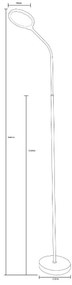 Zuma Line SM-609-WH - LED Stmievateľná stojacia lampa LED/10W/230V biela