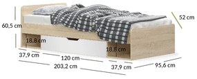 Jednolôžková posteľ 90 cm. Vlastná spoľahlivá doprava až k Vám domov. 1053300