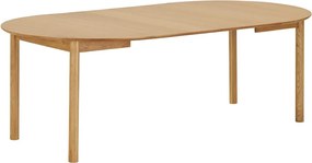 Okrúhly rozkladací jedálenský stôl s prídavnou doskou v dekore duba ø 120 cm Bundaberg – House Nordic