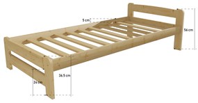 Posteľ z masívu 200x100 cm - MK9B