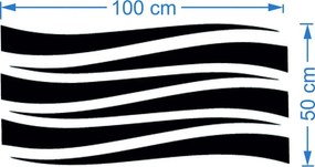 Zrkadlová nálepka na stenu čiara dekoračná nálepka I SENTOP OX007- 3D modern stickers