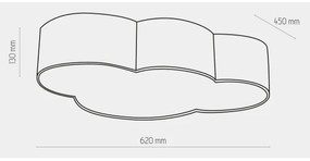 Detské stropné svietidlo CLOUD 4xE27/15W/230V biela