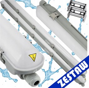 2x hermetická LED lampa Philips 22W 2400lm 4000K 120cm do garáže