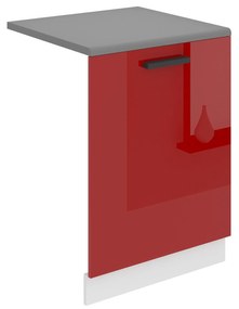 Panel na umývačku Bekini Premium Full Version zakrytý 60 cm červený lesk s pracovnou doskou