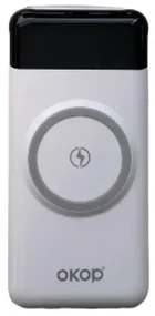 Rýchlonabíjacia powerbanka OKOP KP-711 so štyrmi káblami - 10000mAh - Biela