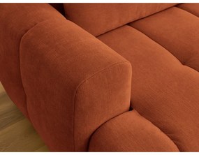 Rozkladacia/s úložným priestorom rohová pohovka v tehlovej farbe (pravý roh/s leňoškou) Fuji – Bobochic Paris