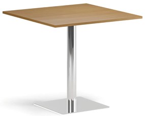 Konferenčný stolík ENZO, 80x80 cm, chróm podnož, buk