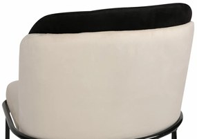 Sada jedálenských stoličiek Dore Black and Cream,2 ks