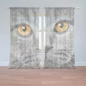 Sablio Záclony Mačací pohľad: 2ks 150x250cm
