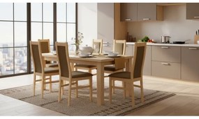 Jedálenská stolička ZOE dub/hnedá