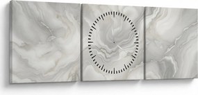 Obraz - Prírodná mramorová textúra (s hodinami) (90x30 cm)