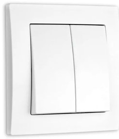 Elhard Vypínač Vera sériový č.5, matný, biely - kompletný VZ5305W