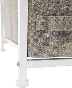 Komoda s látkovými zásuvkami OFELIA, biela