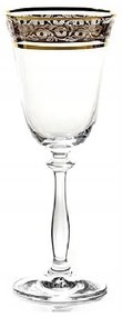 BOHEMIA ANGELA ZLATO-PLATINOVÝ POHÁR 250 ML SADA 6 KS