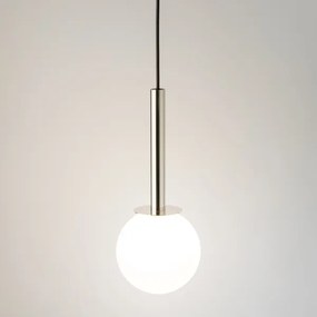 Luster na lanku DAISY 1xG9/12W/230V pr. 14 cm lesklý chróm/čierna/biela