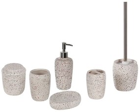6-dielna keramická súprava kúpeľňových doplnkov biela PALMILLA Beliani