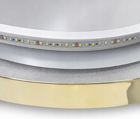 Dekorstudio Okrúhle LED zrkadlo so zlatým rámom 60cm MMJ