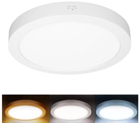 Solight WD244-W - LED panel 2v1 24W/230V 3000/4000/6000K pr. 30 cm IP54 biela