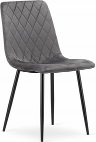Kreslo TURIN - tmavosivý zamat
