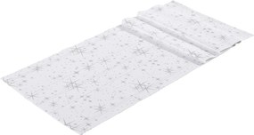 XXXLutz ÚZKY OBRUS, 40/150 cm, strieborná, biela X-Mas - Textil do domácnosti - 008632008702