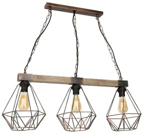 Luster na reťazi HAKON 3xE27/60W/230V