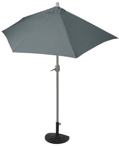 Slnečník polkruh Parla - polyester/hliník - 300cm antracit so stojanom