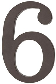 Číslica 6 plastová hnedá 18 cm