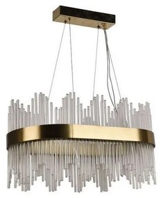 LED Stmievateľný krištáľový luster na lanku LED/70W/230V + diaľkové ovládanie