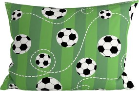 Polybavlnená obliečka na vankúš FOOTBALL TIME POLY 70x90 cm, zelená