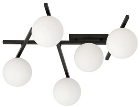Stropné svietidlo SMART 5xE14/10W/230V čierna/biela