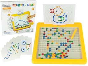 Lean Toys Magnetická tabuľa 100 guľôčok - žltá